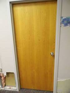 lot 48 image: Solid Door - Metal Frame