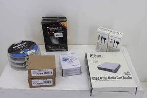 lot 17 image: Misc Cables, Screen Protectors,Card Reader