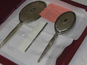 lot 12 image: Sterling Dresser Set