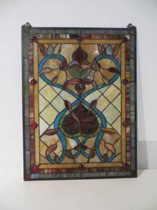 lot 2 image: GORGEOUS Stained Glass Panel