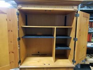 Pine Computer Cabinet