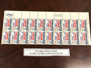 (20) Stamp Partial Sheet