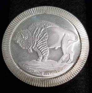 1 TROY OZ. .999 FINE SILVER INDIAN BUFFALO DESIGN