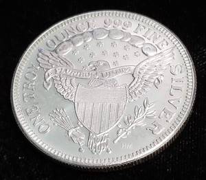 1 TROY OZ. .999 FINE SILVER 1964 KENNEDY DESIGN