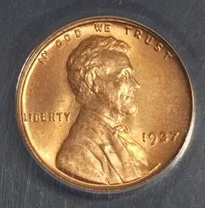 1937 WHEAT CENT MS65 RED ANACS