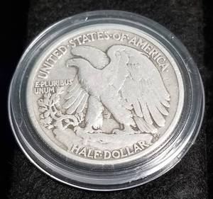 1937 WALKING LIBERTY HALF DOLLAR IN AIRTITE HOLDER