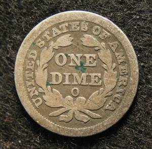 1857-O SEATED LIBERTY DIME