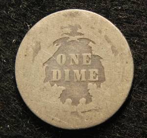 1876 US SEATED LIBERTY SEATED DIME