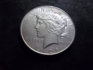 1928 S Silver Peace Dollar