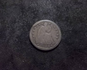 1854 Half Dime With Arrows