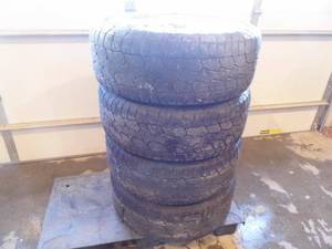 Lot of 4 Tires w GMC Rims and Lugs