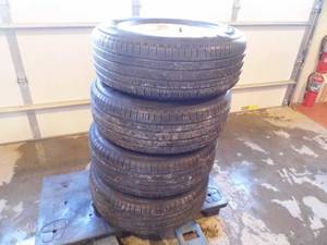 Lot of 4 Tires w GMC Rims and Lugs