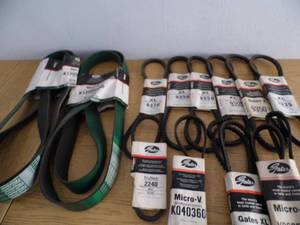 Lot of 12 Assorted Automotive Belts