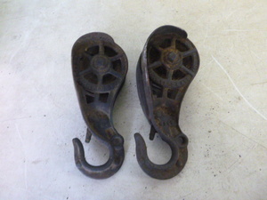 lot 77 image: 2 Vintage Pulleys