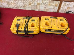 lot 195 image: Two DeWalt DC9320 Dual Port 1- Hour Chargers