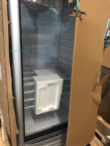 Premium 12.5 cu. ft Single Door Commercial Refrigerator Beverage Cooler in Gray open box not used
