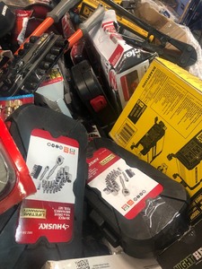 Gaylord full of assorted Branded mechanic and household tools,hardware,door locks