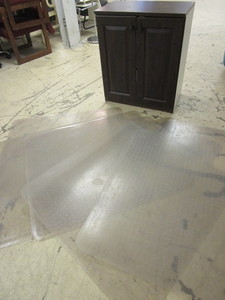 lot 525 image: DESK CHAIR MATS, AND CABINET