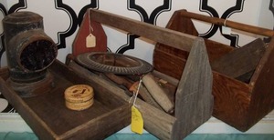 lot 119 image: Train Yard Light and Vintage Hand Tools