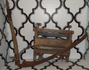 lot 142 image: Laundry Wringer and Scythe