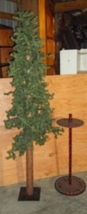 lot 167 image: Faux Tree and Fishing Rod Holder
