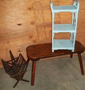 lot 195 image: Wooden Bench and More