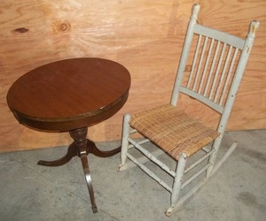 lot 198 image: Side Table and Rocking Chair