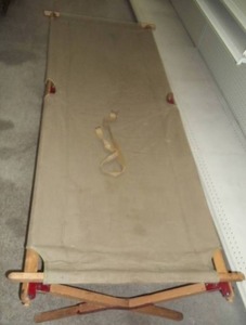 lot 246 image: Vintage Military Cot