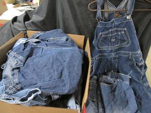 lot 201 image: NWT Large Box Of Ladies JeansOveralls...