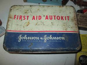 lot 36 image: Avon, irons, slide rule, and more...