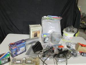lot 38 image: Caster wheels, trailer roof vent co...