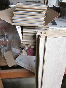 lot 57 image: 3 & 34 Cases of Home Decorators 12MM Laminate Flooring (Alder Springs Oak) Some Damage, See Photos 6B