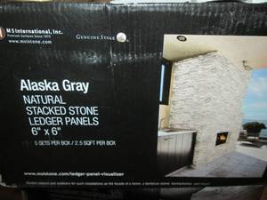 lot 64 image: 10 Cases of M S International, Inc. 6 X 6 Alaska Grey Natural Stacked Stone Ledger Panels 14- Wall