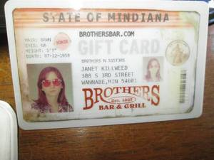 lot 84 image: Brothers Bar & Grill in Minneapolis Gift Card  (#25.00 Value)