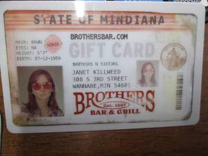 lot 86 image: Brothers Bar & Grill in Minneapolis Gift Card  (#25.00 Value)