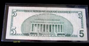$5 Lincoln Star Note