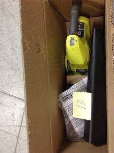 lot 13 image: Ryobi ONE 150 MPH 200 CFM 18-Volt Lithium-Ion Cordless Battery Hybrid Leaf BlowerSweeper (Tool Only)  in good condition