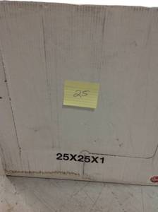 lot 25 image: Rheem 25 in. x 25 in. x 1 in. Basic Household Pleated FPR 4 Air Filter not used