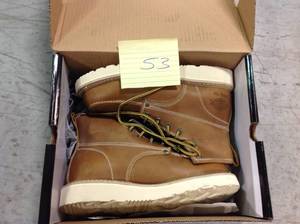 lot 53 image: Dickies Mens Trader 6 in. Work Boots - Steel Toe - TAN Size 8(M) not used