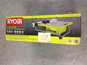 lot 59 image: RYOBI 7 in. 4.8 Amp Tabletop Tile Saw USED in good condition