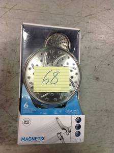 lot 68 image: MOEN Attract 6-spray 6.75 in. Dual Shower Head and Handheld Shower Head in Spot Resist Brushed Nickel in good condition