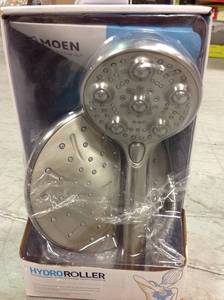 lot 70 image: MOEN HydroRoller Massage 3-Spray 7.5 in. High PressureDual Handheld Showerhead with Body spray in Spot Resist Brushed Nickel in good condition