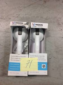 lot 71 image: MOEN Home Care 12 in. x 1.26 in. Suction Balance Assist Bar in White in good condition