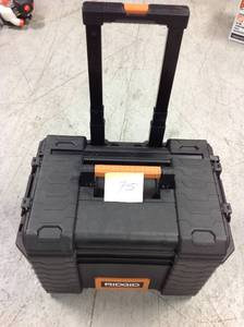 lot 75 image: RIDGID 22 in. Pro Gear Cart Tool Box in Black not used