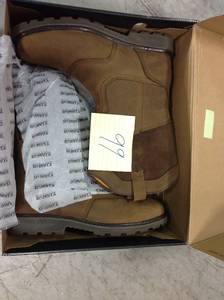 lot 99 image: DEWALT Mens Stanton Waterproof Wellington Work Boots - Steel Toe - Bison Brown Size 9(M) not used