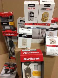 lot 103 image: HUGE MIX LOT OF KWIKSET SMARTCODE KEYLESS ENTRY AND MISC NOT CHECKED