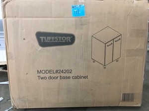lot 111 image: Tuff Stor Model 24202 Two Door Base Cabinet for Garage Not used