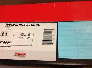 lot 62 image: Wolverine Mens Legend Waterproof 6 in. Work Boots - Soft Toe - Brown Size 11(M) not used