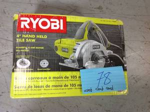 lot 78 image: RYOBI 4 in. Tile Saw USED  in good condition
