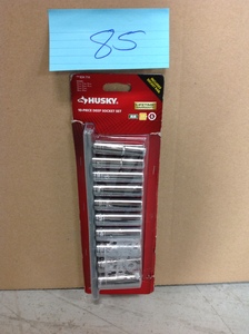 lot 85 image: Husky 38 in. Drive Deep Metric Socket Set (10-Piece)  in good condition